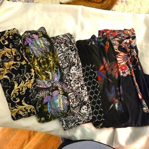Six Pairs Women's Patterned Leggings.
